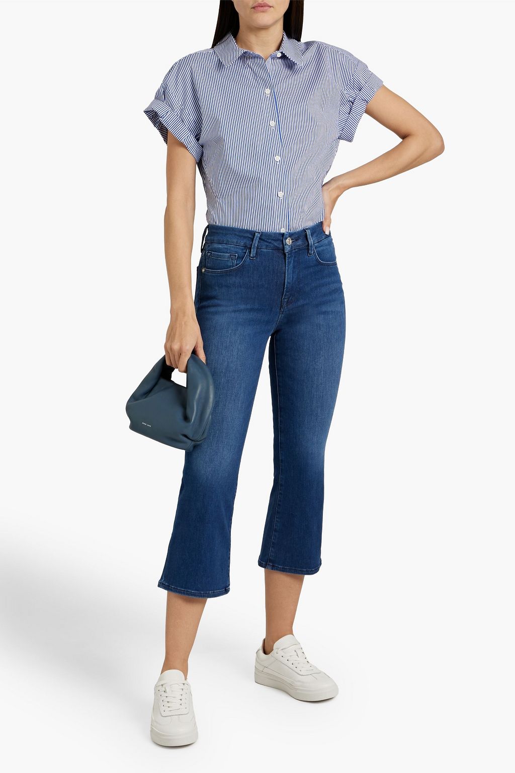 FRAME Le Pixie Crop Mini Boot cropped high-rise bootcut jeans