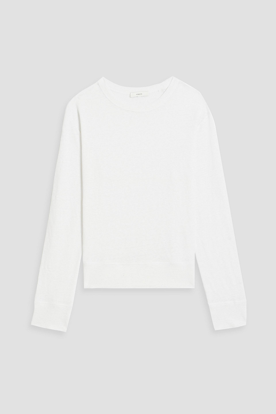 Vince Raglan Linen Pullover In White