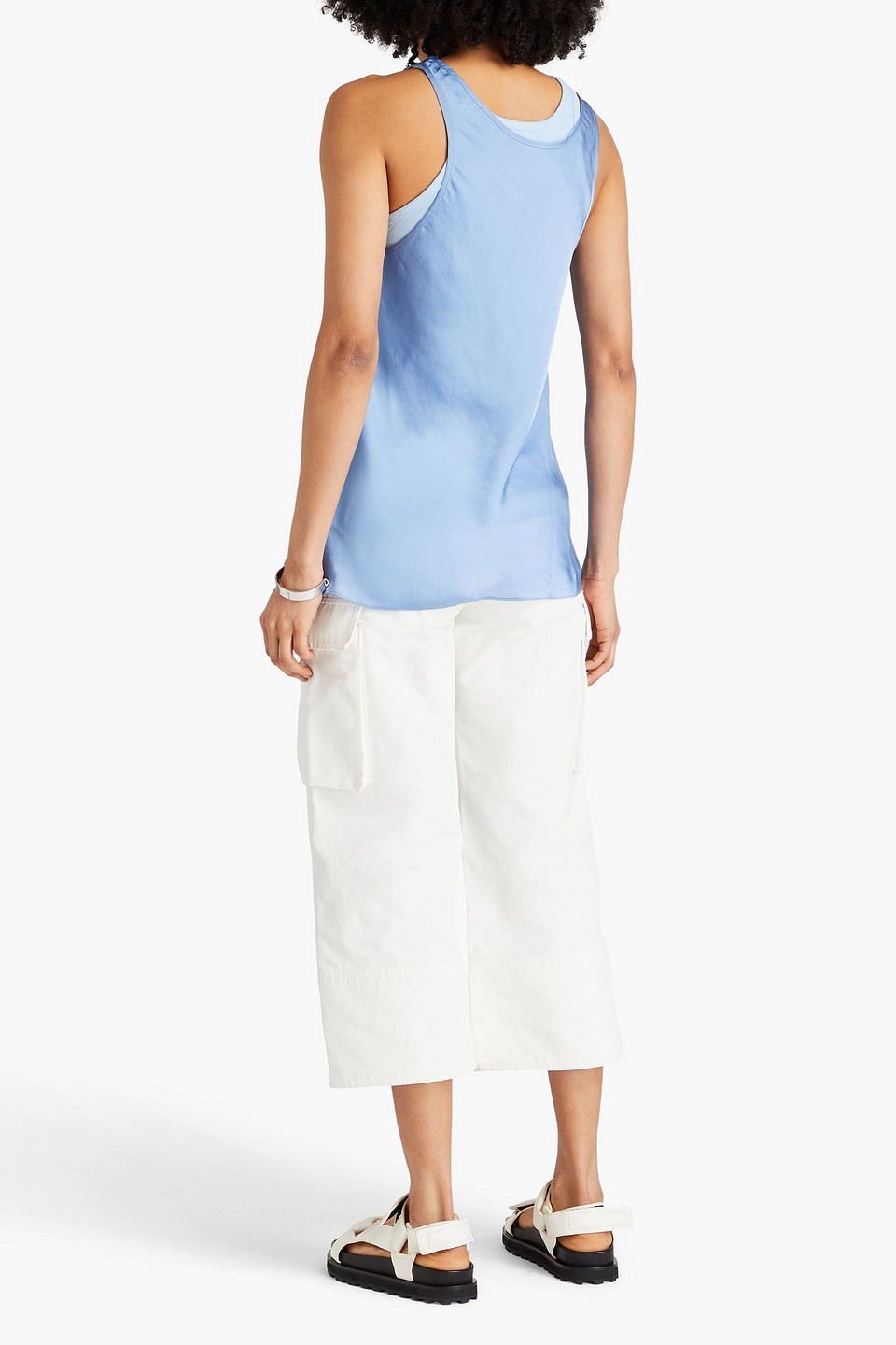 3.1 Phillip Lim Lace-detailing Sleeveless Top In Light Blue
