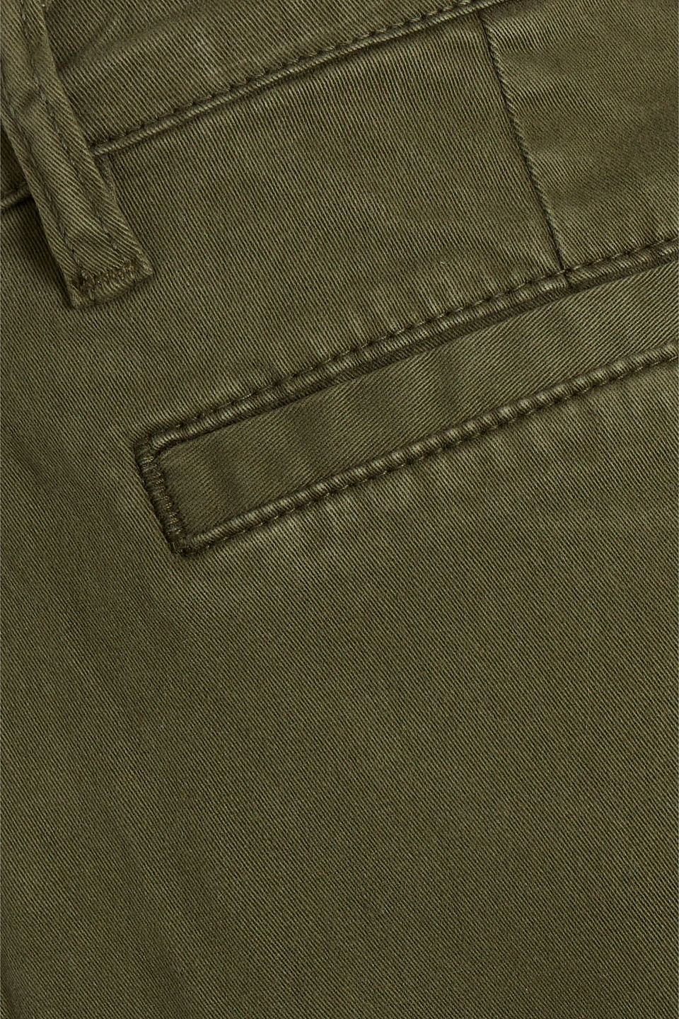 FRAME COTTON-BLEND TWILL WIDE-LEG PANTS