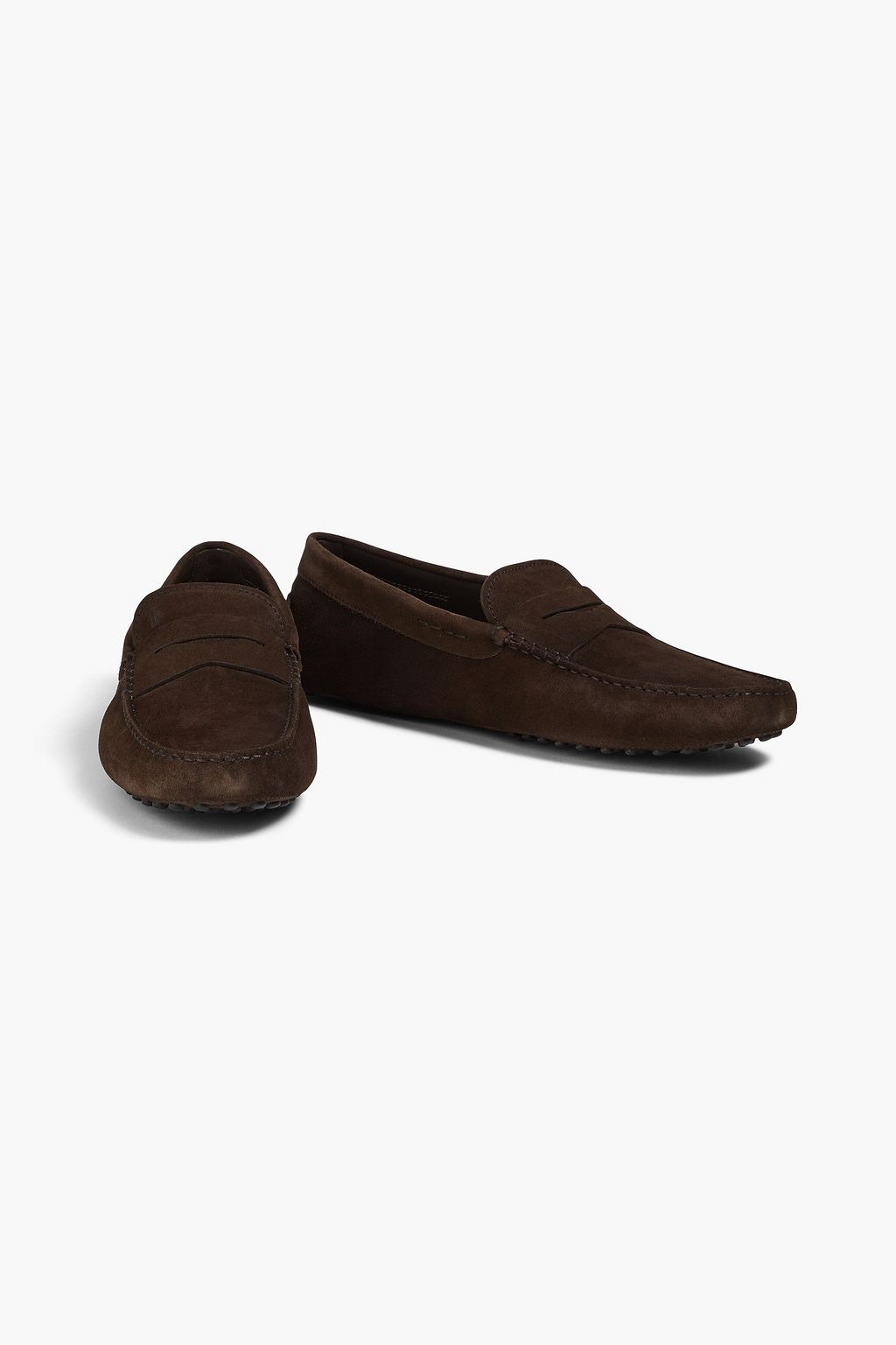 TOD'S حذاء قيادة من الجلد السويدي