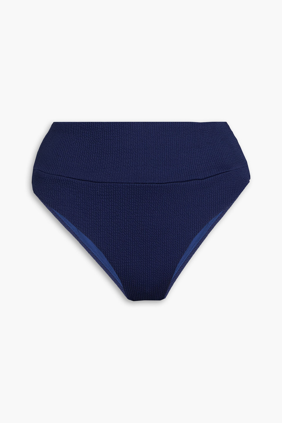 Melissa Odabash Hamptons Ribbed High-rise Bikini Briefs In Navy