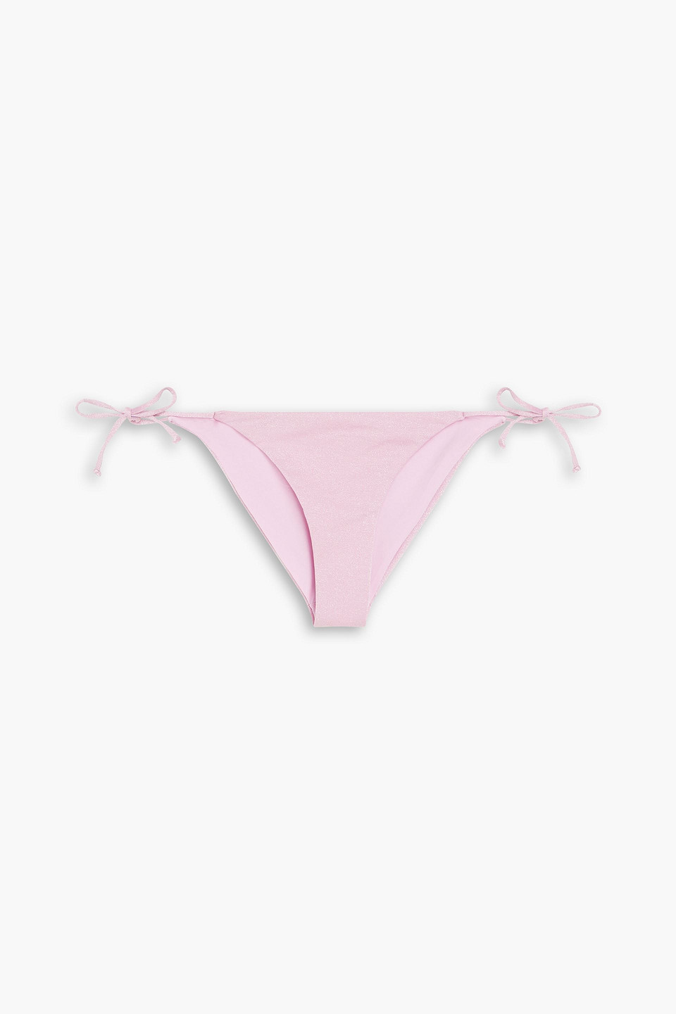 Onia Kate Textured Low-rise Bikini Briefs In Baby Pink