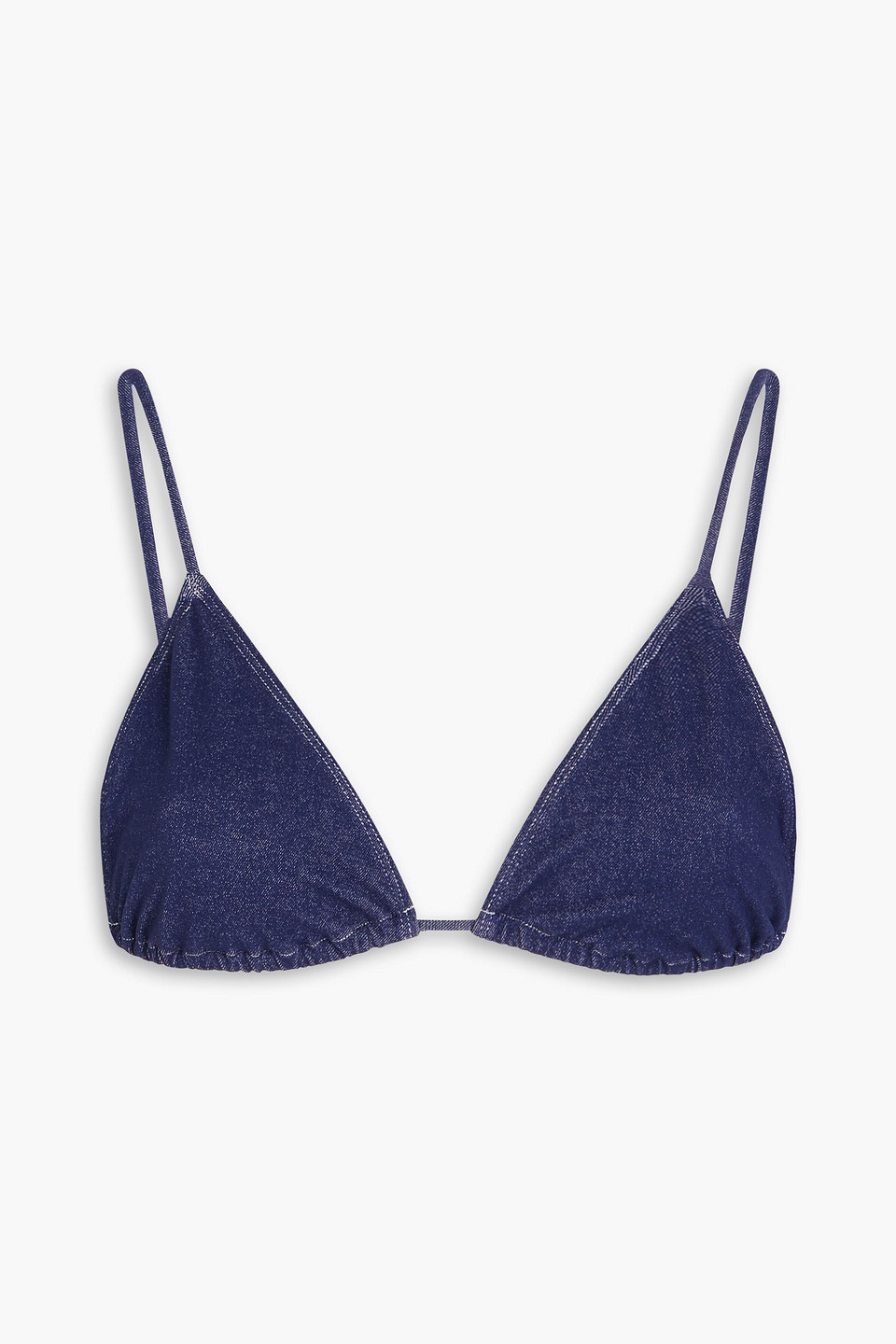 Onia Triangle Bikini Top In Navy