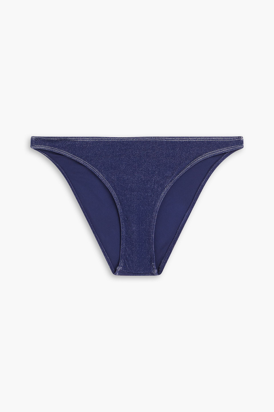 Shop Onia Mid-rise Bikini Briefs In Navy