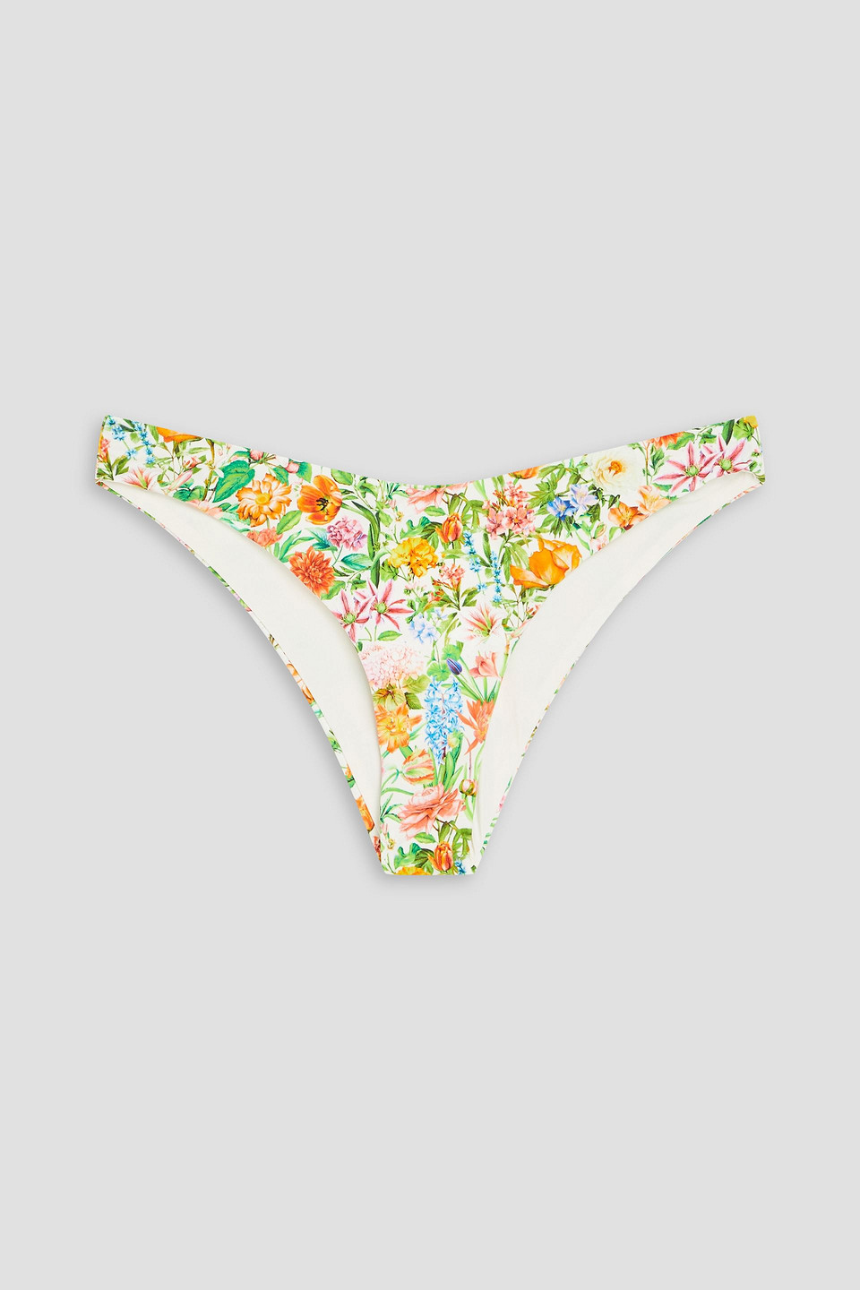 Onia Floral-print Low-rise Bikini Briefs In Off-white