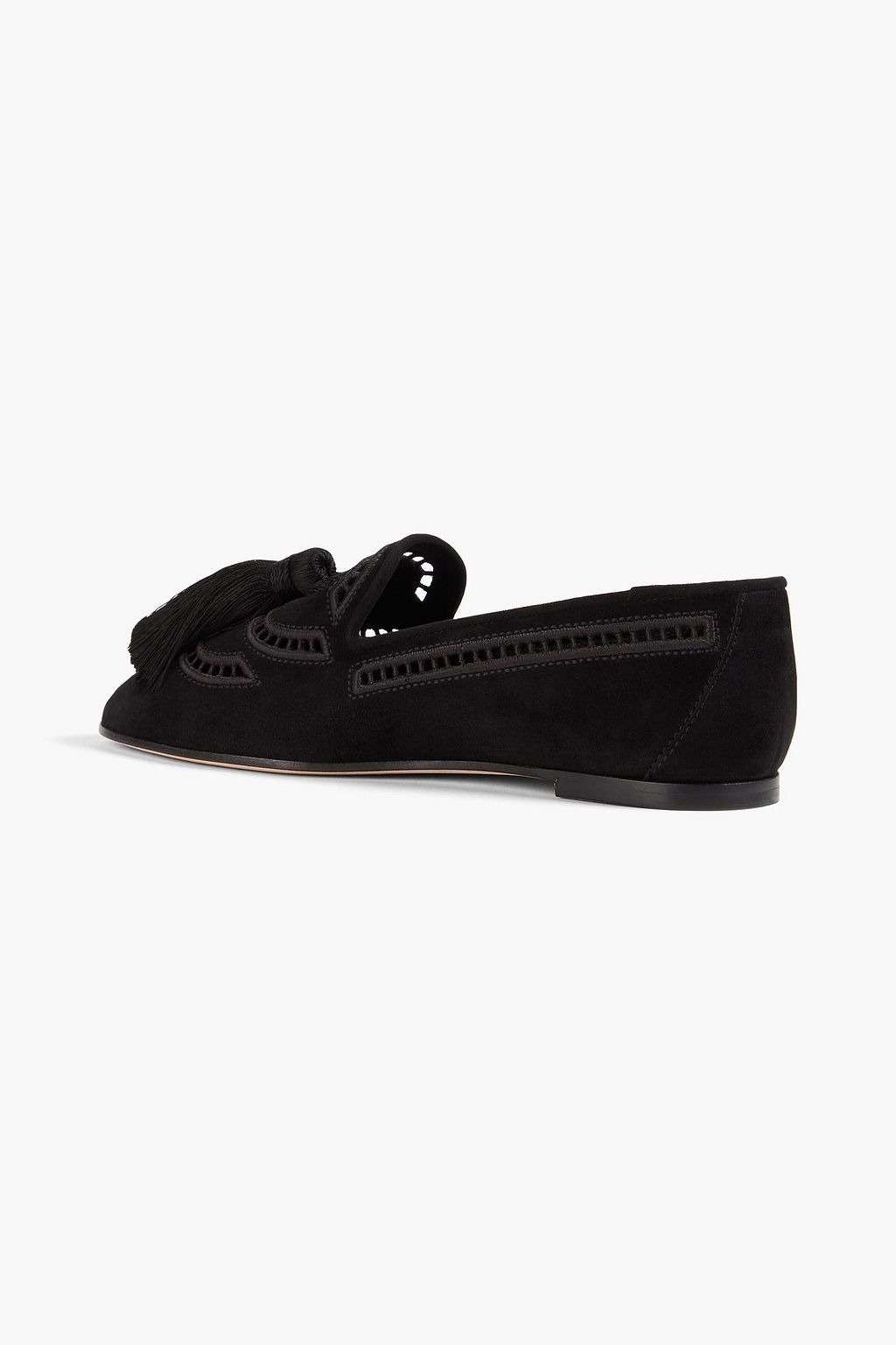 TOD'S حذاء مسطّح من جلد السويد مزين بشرّابات