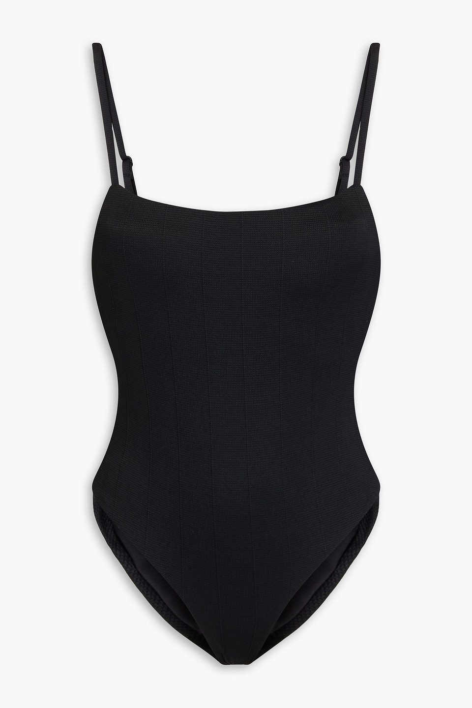 Onia Gabrielle Stretch-piqué Swimsuit In Black