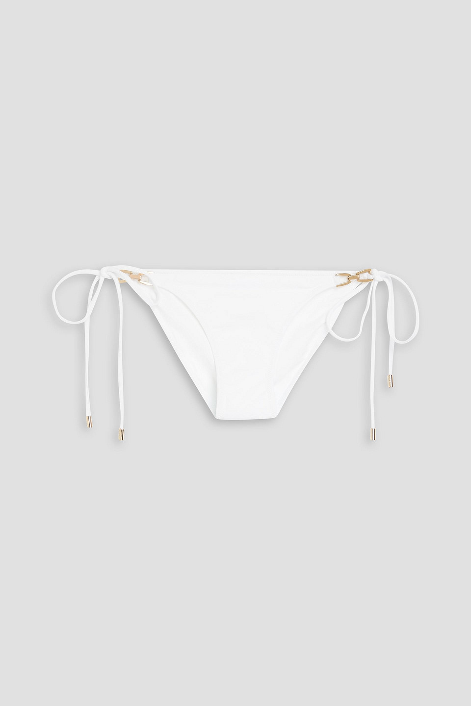 Melissa Odabash Bahamas Embellished Low-rise Bikini Briefs In White