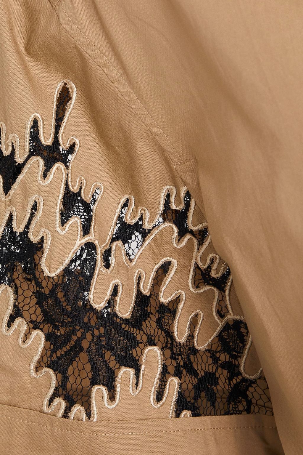 3.1 PHILLIP LIM Lace-trimmed cotton shirt