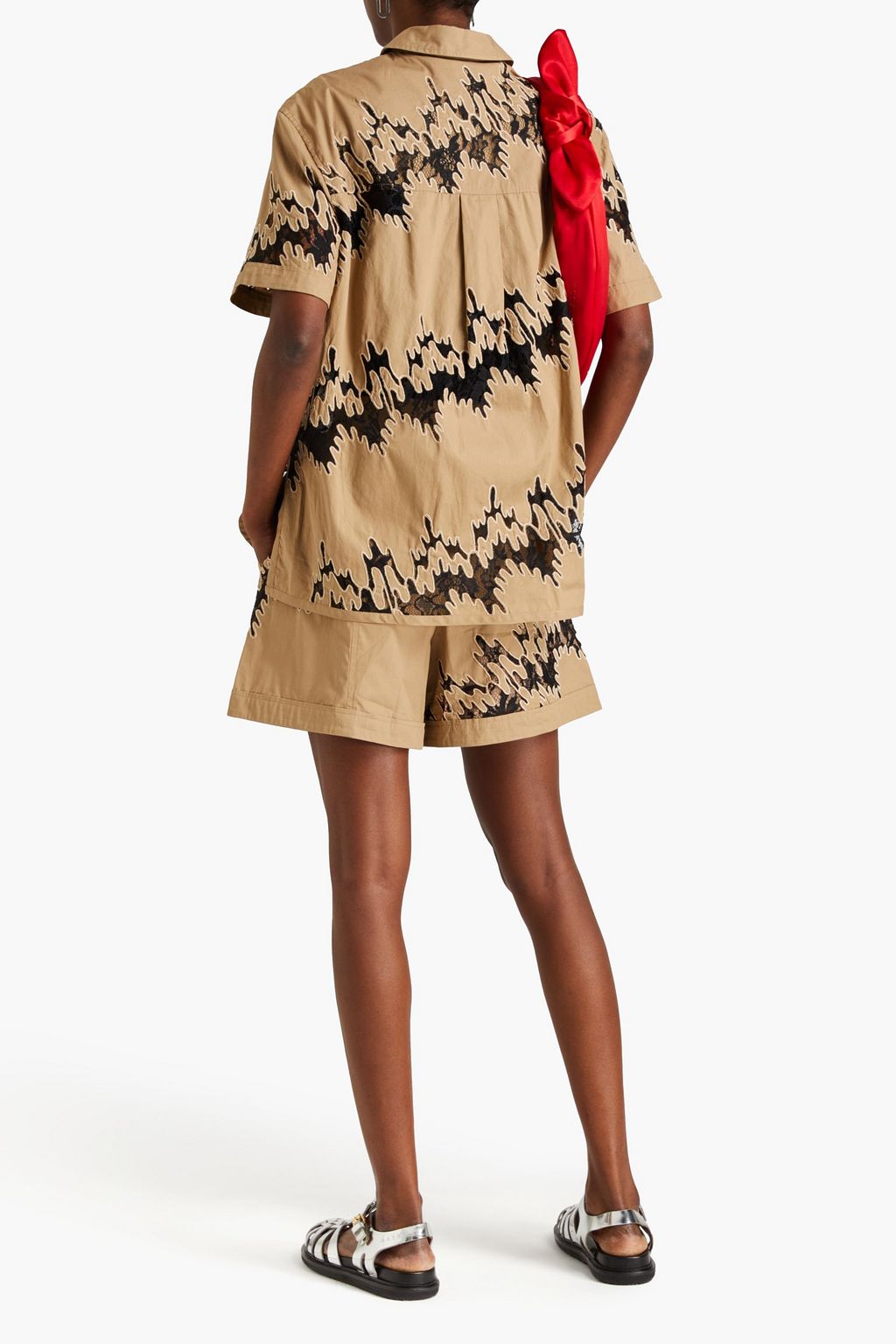 3.1 PHILLIP LIM Lace-trimmed cotton shirt