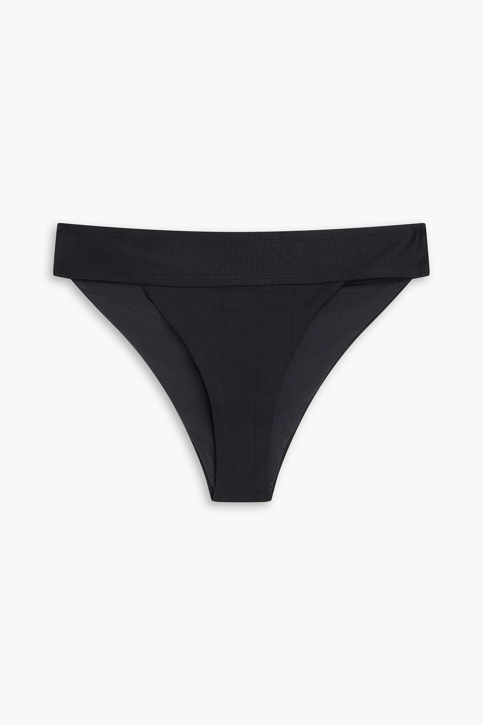 Onia Karina Ribbed Mid-rise Bikini Briefs In Schwarz