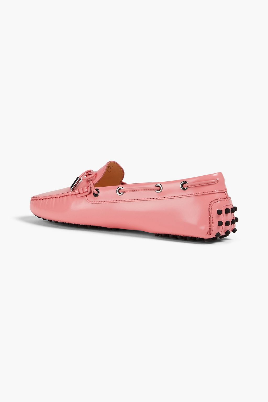 TOD'S Heaven Lacetto glossed-leather loafers