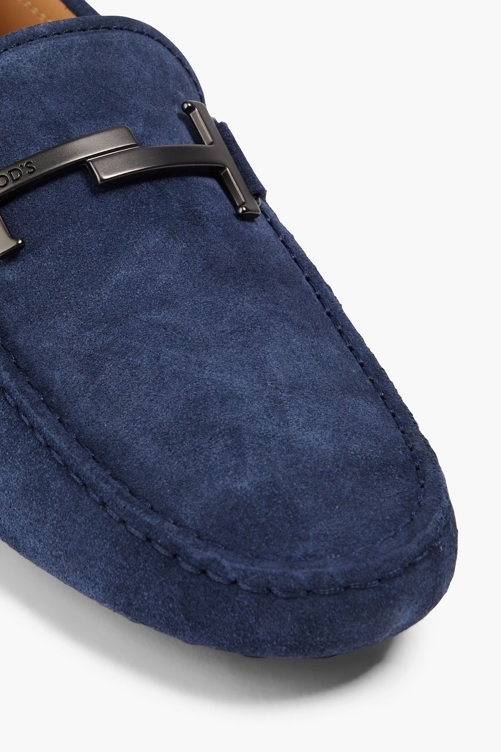 TOD'S حذاء قيادة مصنوع من جلد السويد بتصميم مزركش