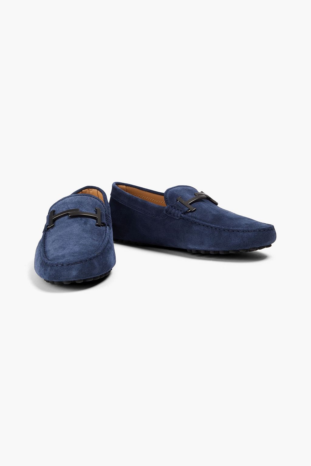 TOD'S حذاء قيادة مصنوع من جلد السويد بتصميم مزركش