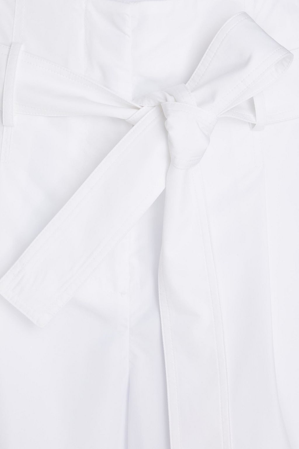 3.1 PHILLIP LIM بنطال قصير بأرجل واسعة من البوبلين المصنوع من مزيج من القطن