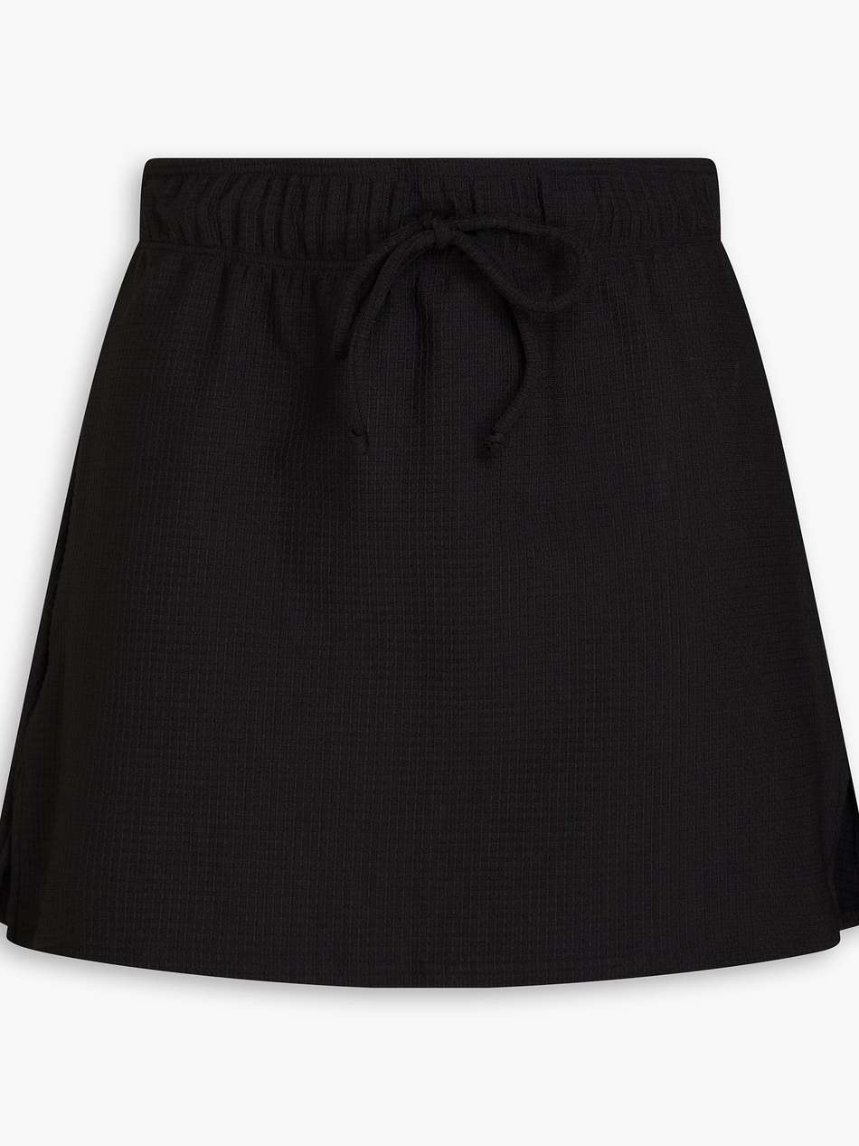 waffle-knit mini skirt