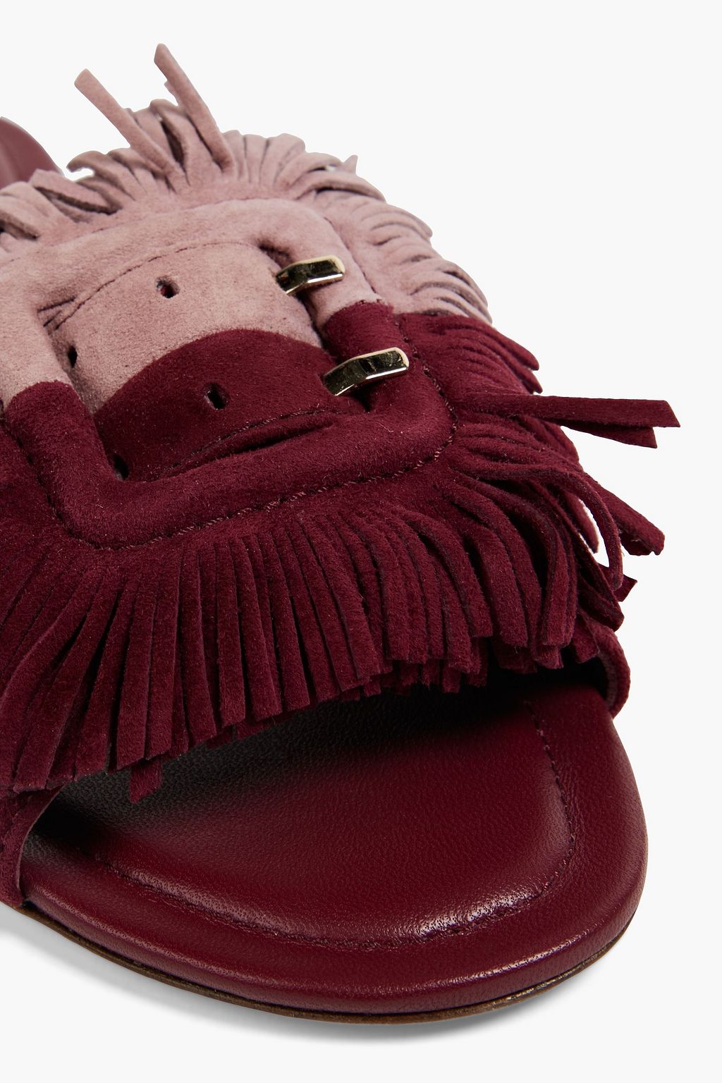 TOD'S شبشب بشرّابات من الجلد السويدي بلونين