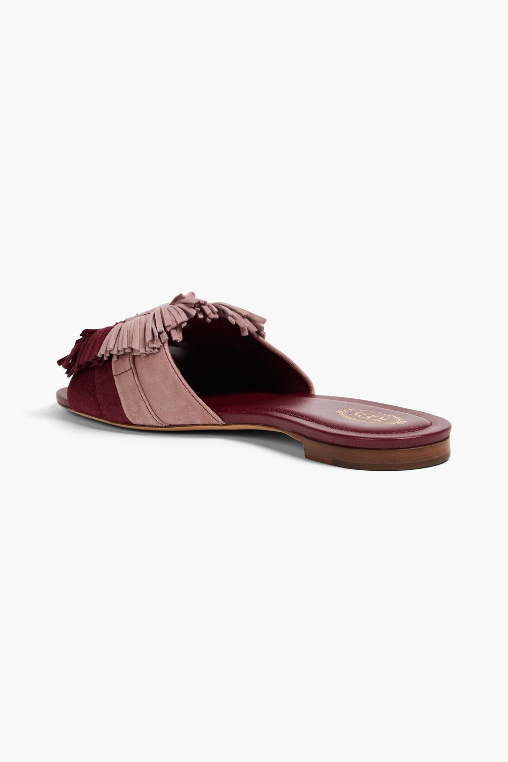 TOD'S شبشب بشرّابات من الجلد السويدي بلونين