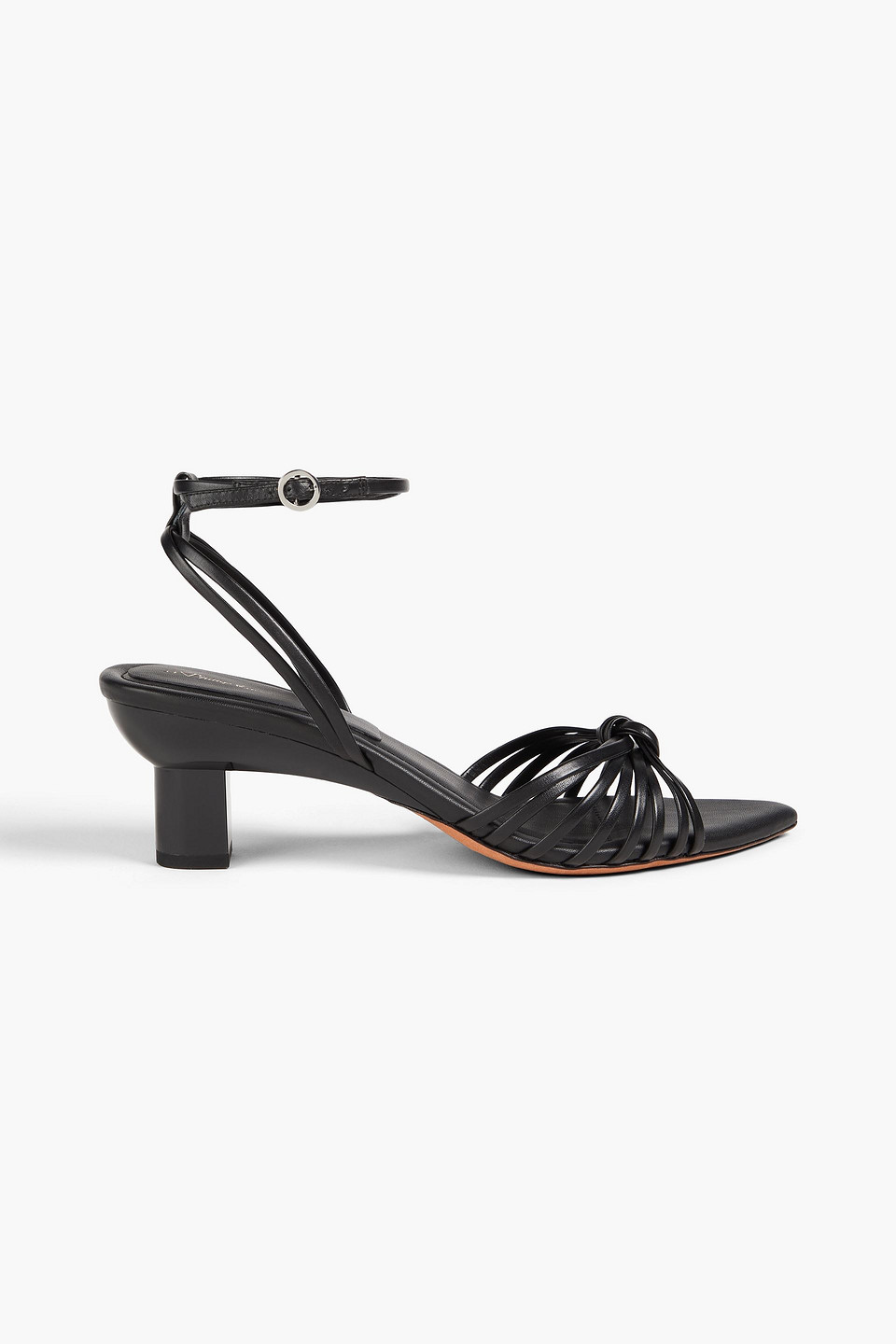 3.1 Phillip Lim Knotted Leather Sandals In Black