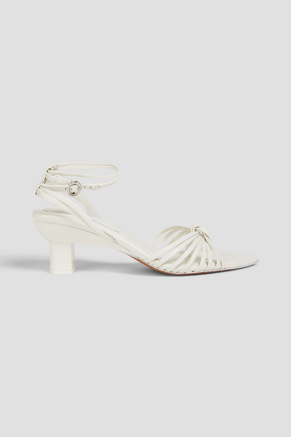 3.1 Phillip Lim / フィリップ リム Knotted Leather Sandals In Off-white