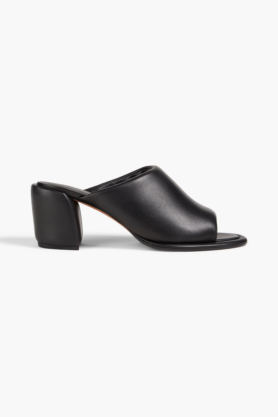 Padded leather mules