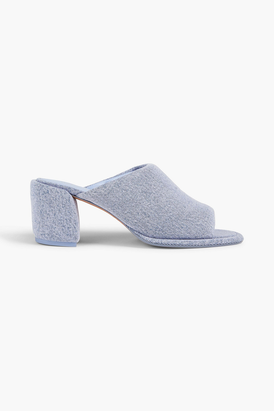 Padded denim mules