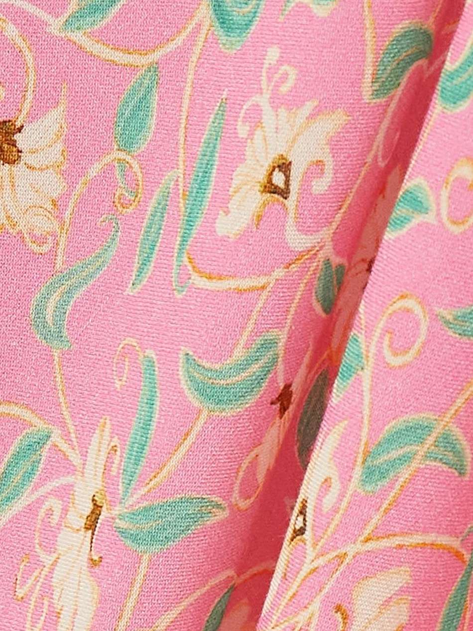 olimani tie-detailed floral-print crepe de chine midi dress