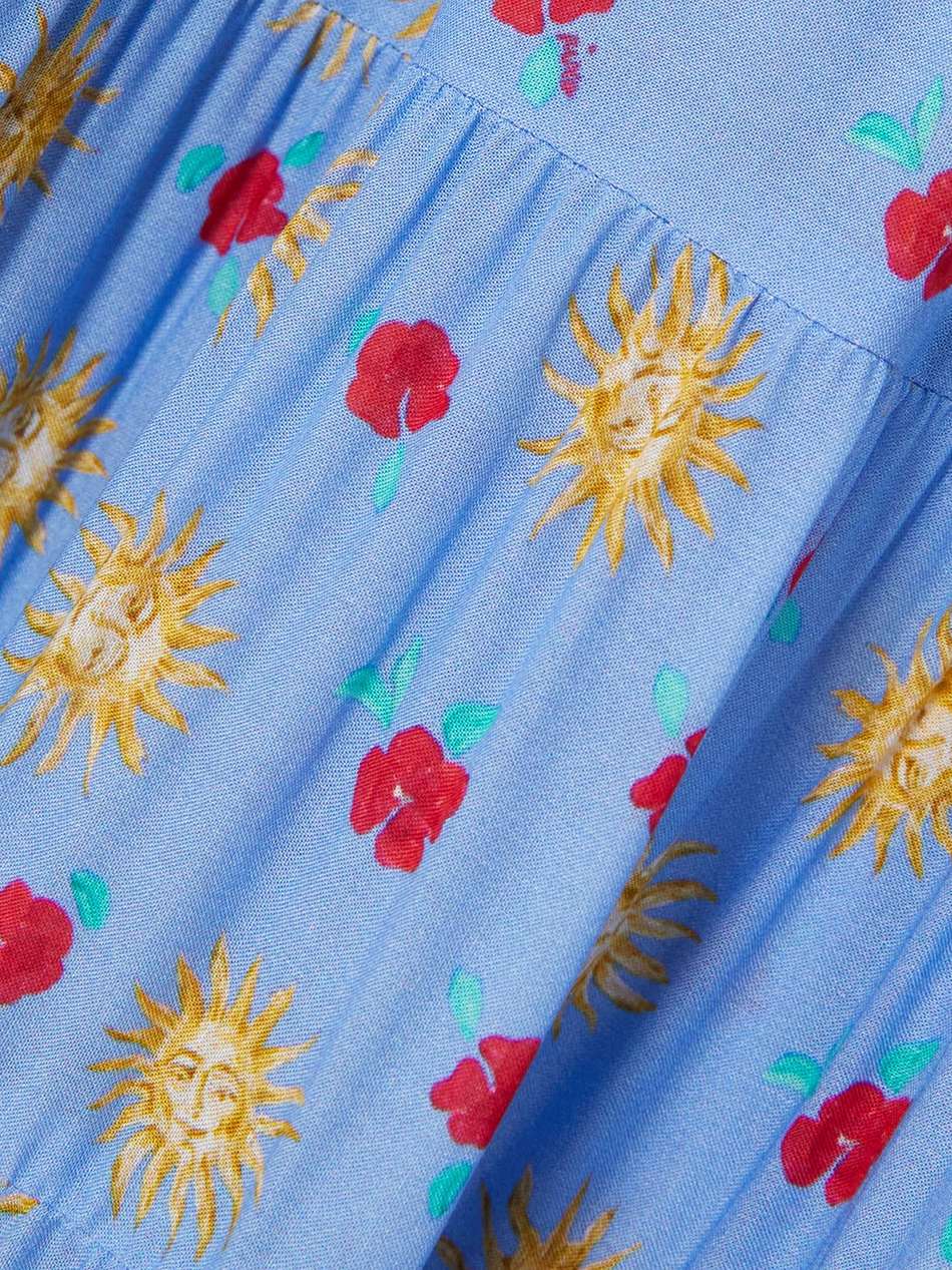 kristen tiered printed voile maxi dress