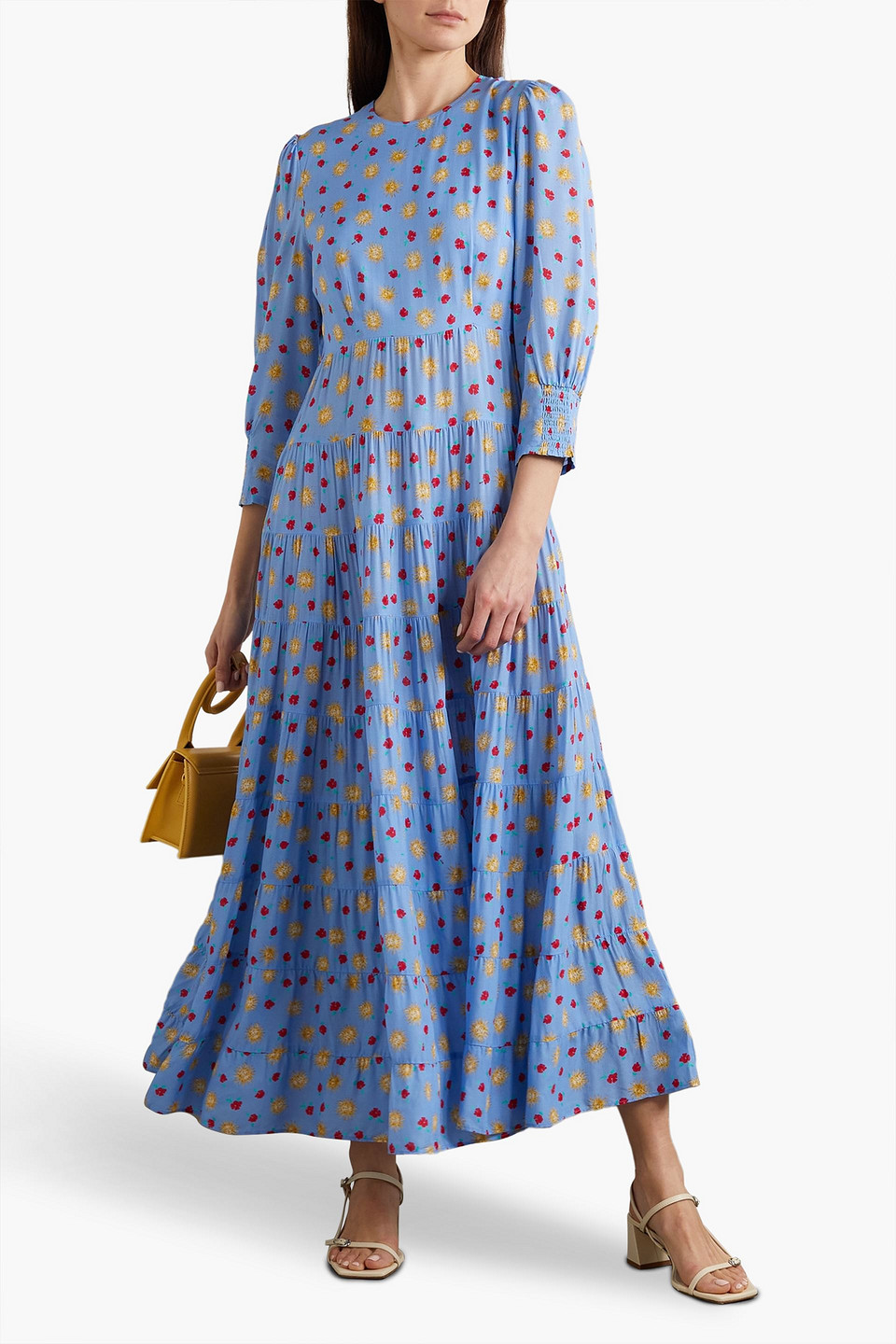 white christmas dresses Rixo Edina Cotton Maxi Dress in White– Willow & Wolf Marlborough main image 0