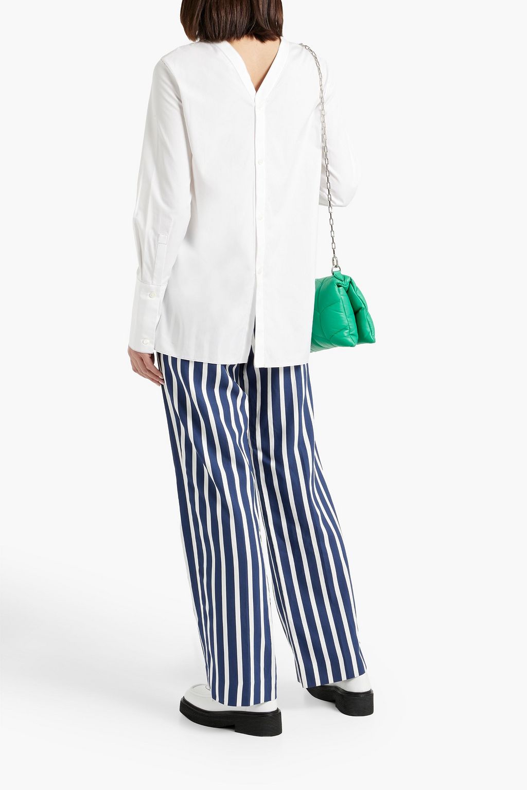 MARNI Pleated cotton-poplin top