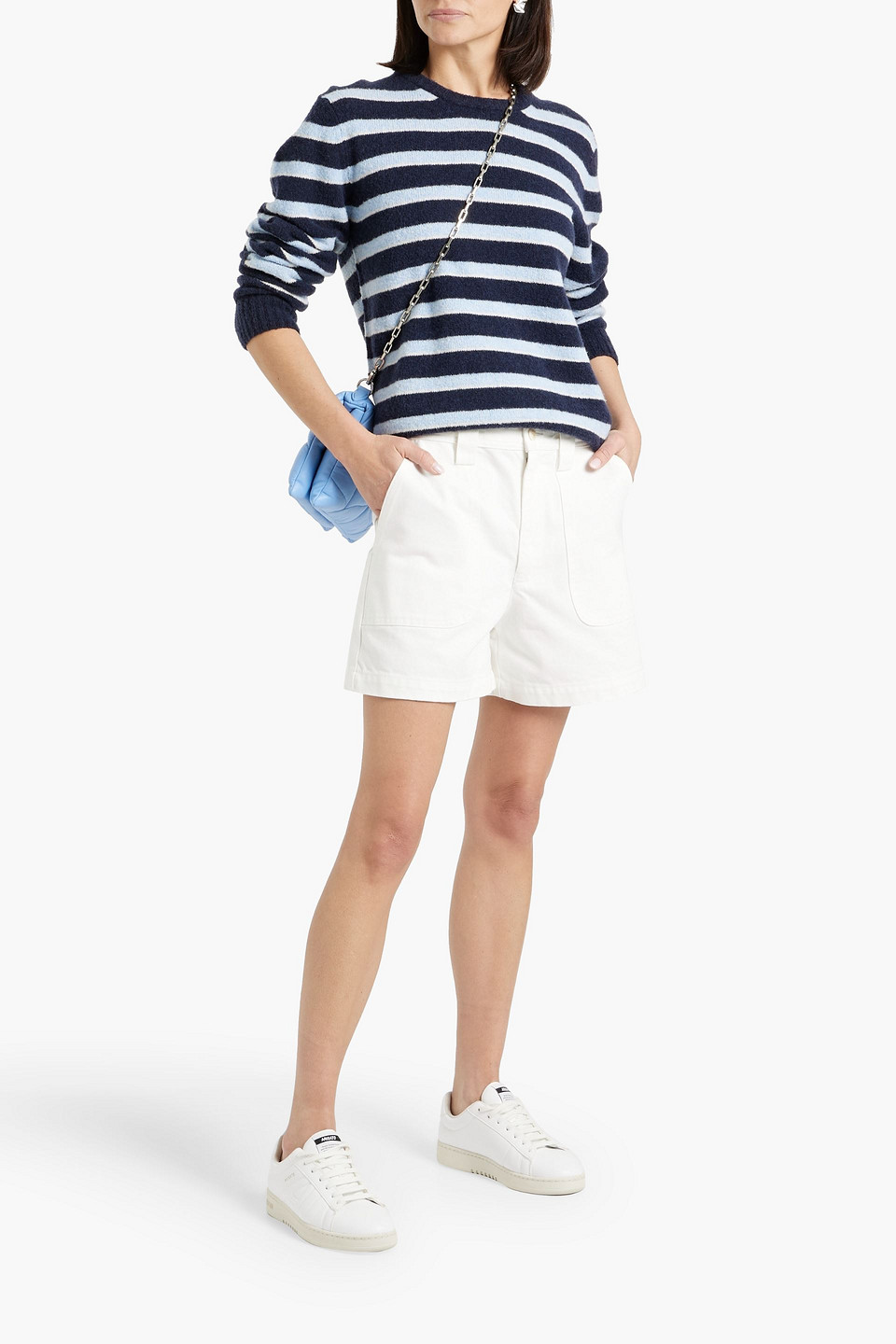 Shop Alex Mill Phoebe Denim Shorts In White