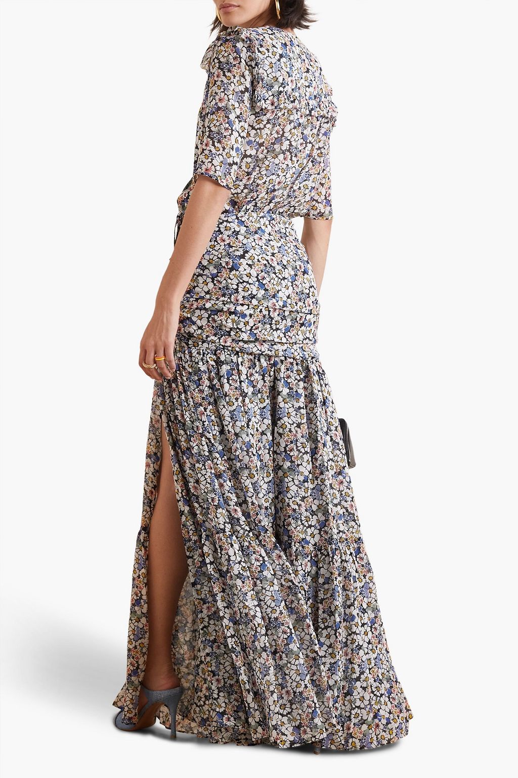 VERONICA BEARD Mick floral-print silk-chiffon maxi dress | THE OUTNET