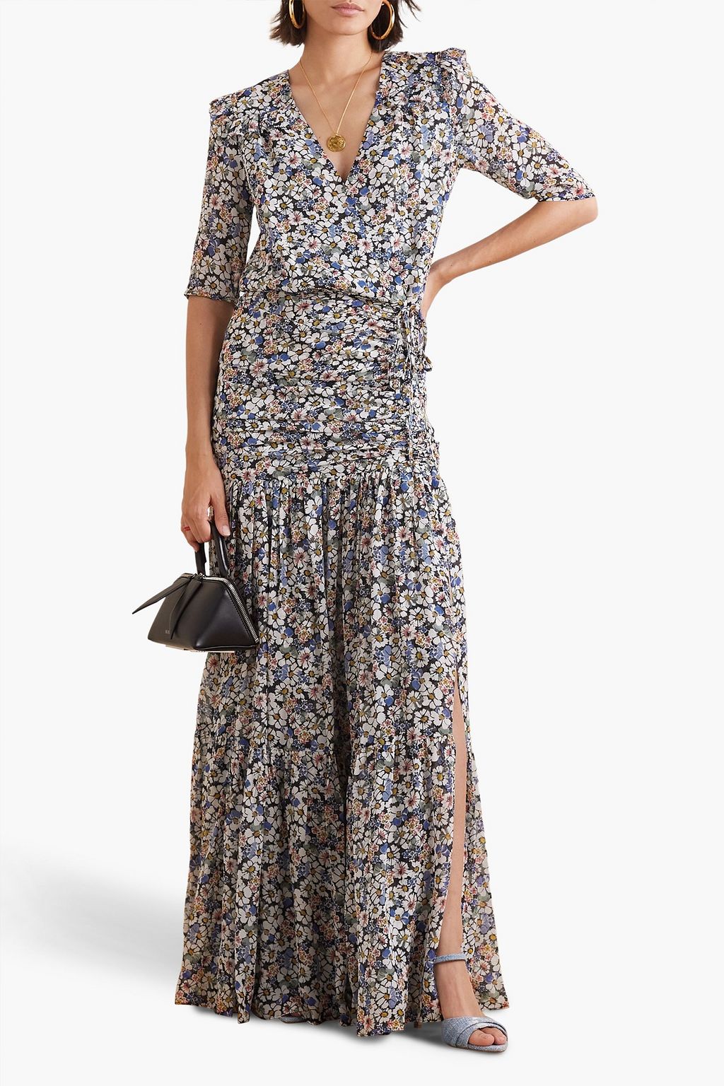 VERONICA BEARD Mick floral-print silk-chiffon maxi dress | THE OUTNET