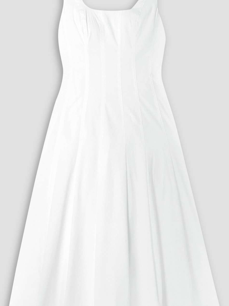 jolie stretch-cotton poplin midi dress