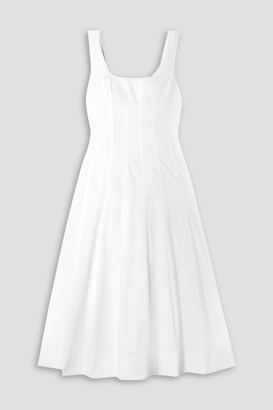 Veronica Beard Austyn Belted Midi-dress In White