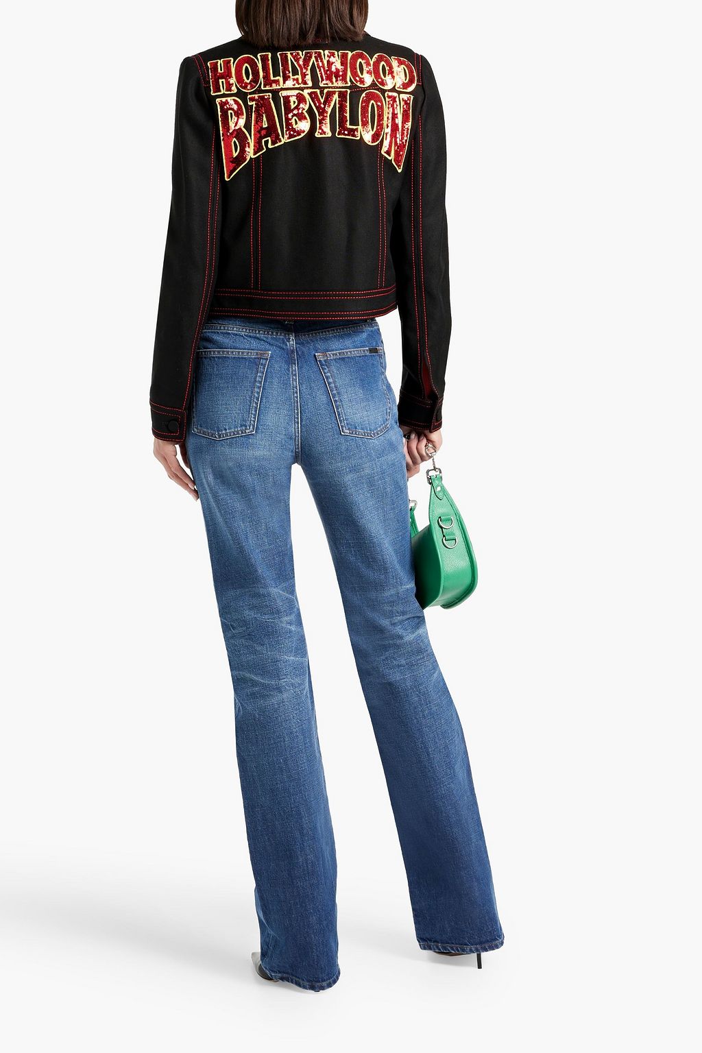 GUCCI Cropped sequined grain de poudre jacket