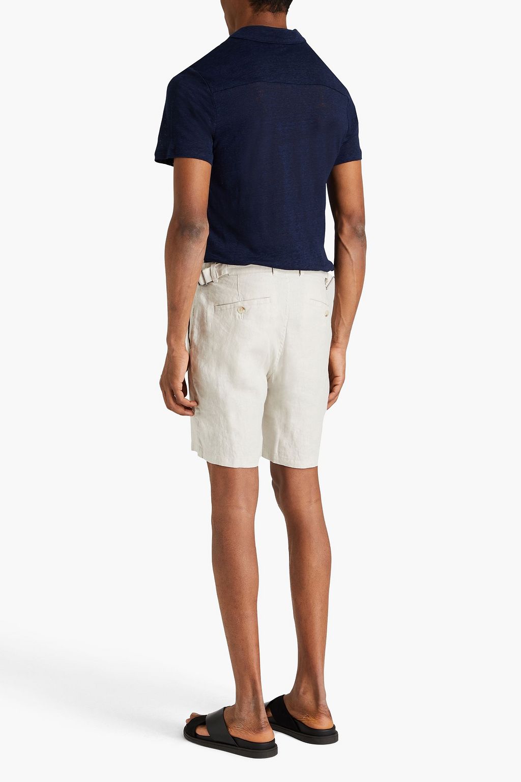 ONIA Shaun linen-jersey polo shirt