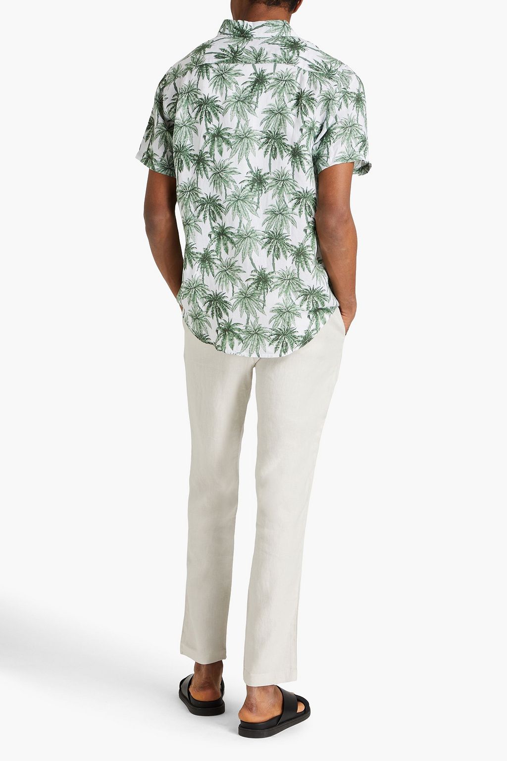 ONIA Jack printed linen and Lyocell-blend shirt