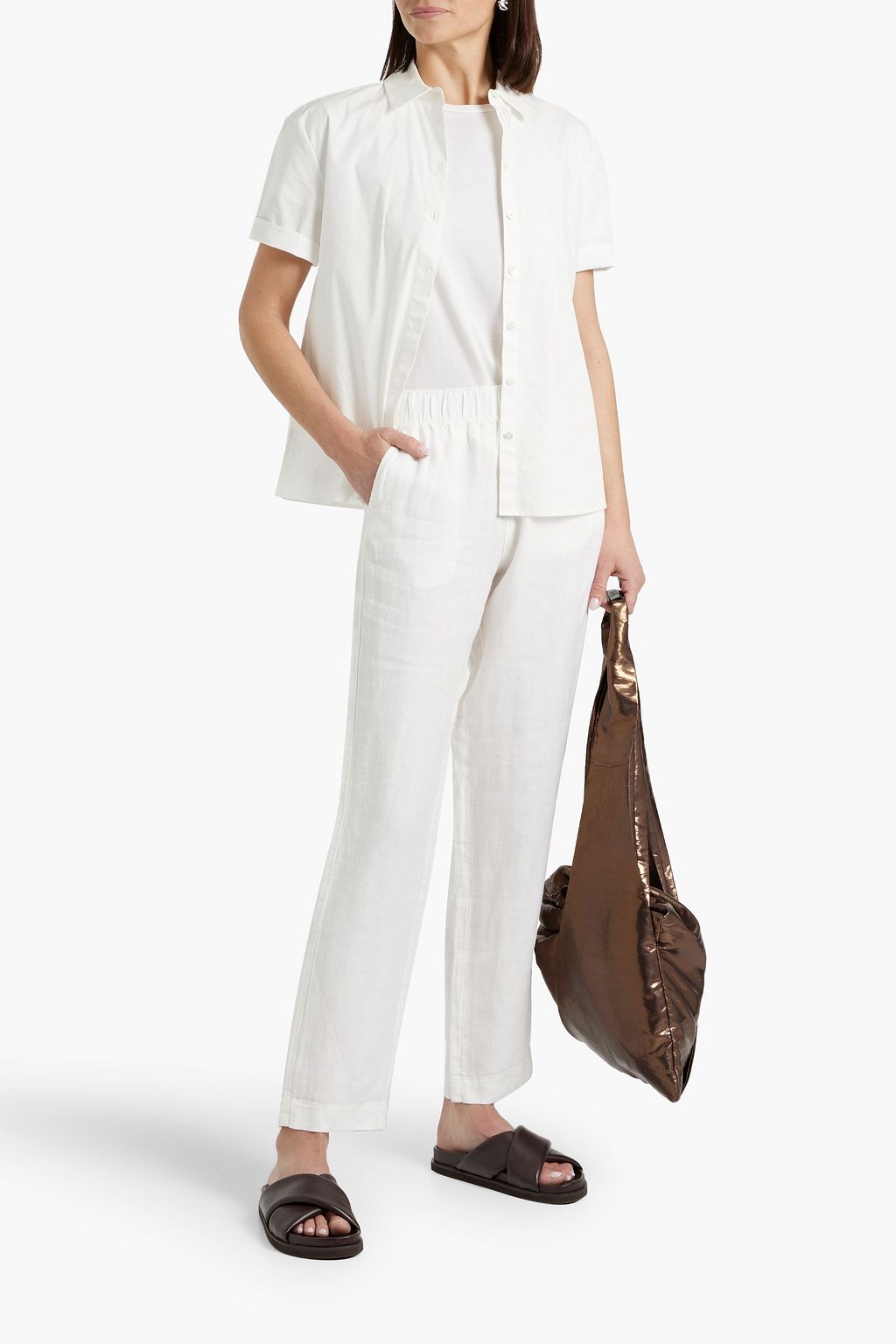 ALEX MILL Hose mit geradem Bein aus Leinen