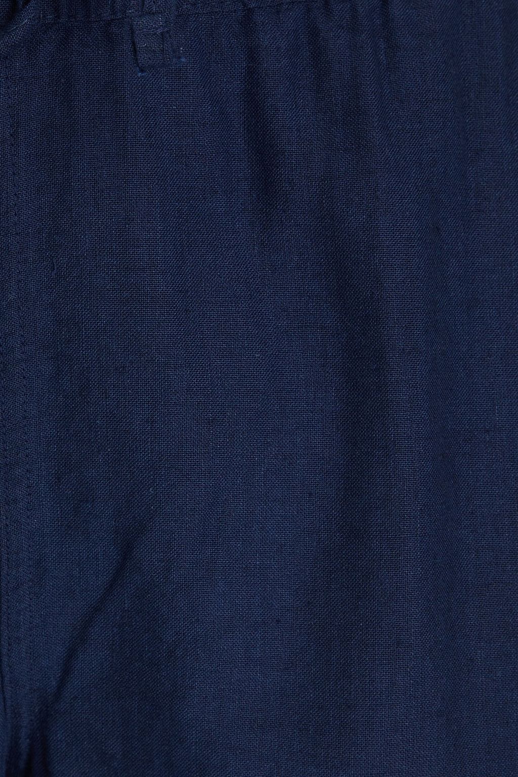 ONIA Mid-length linen-blend swim shorts
