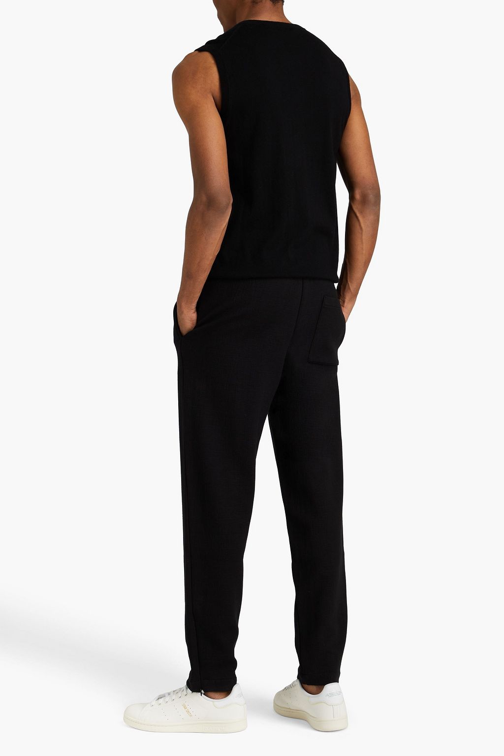 EMPORIO ARMANI Shell-trimmed jersey track pants