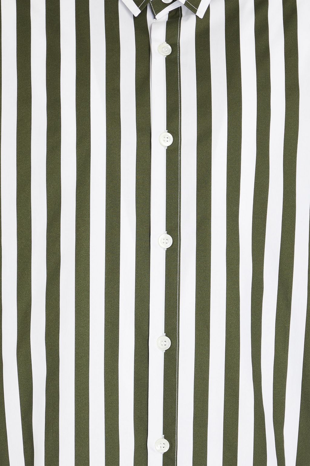 EMPORIO ARMANI Striped cotton-poplin shirt