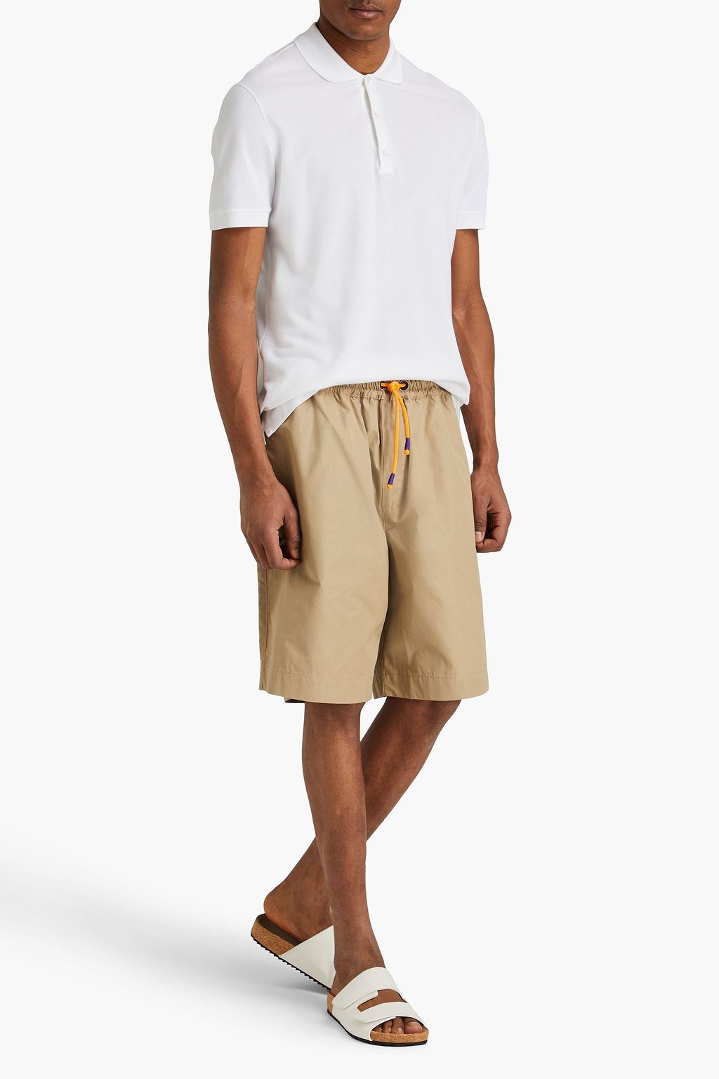 EMPORIO ARMANI Cotton-poplin shorts