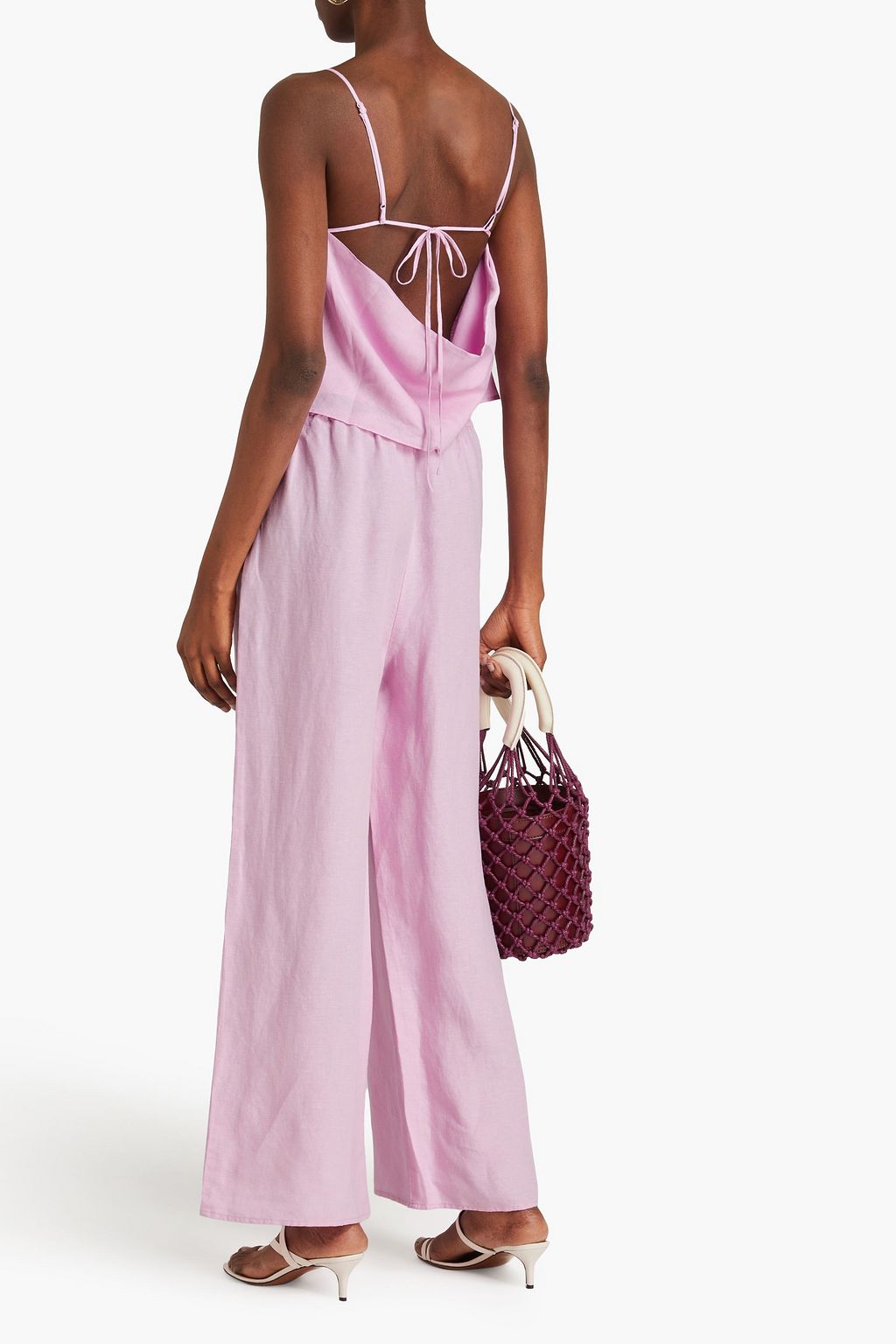 ONIA Linen-blend wide-leg pants