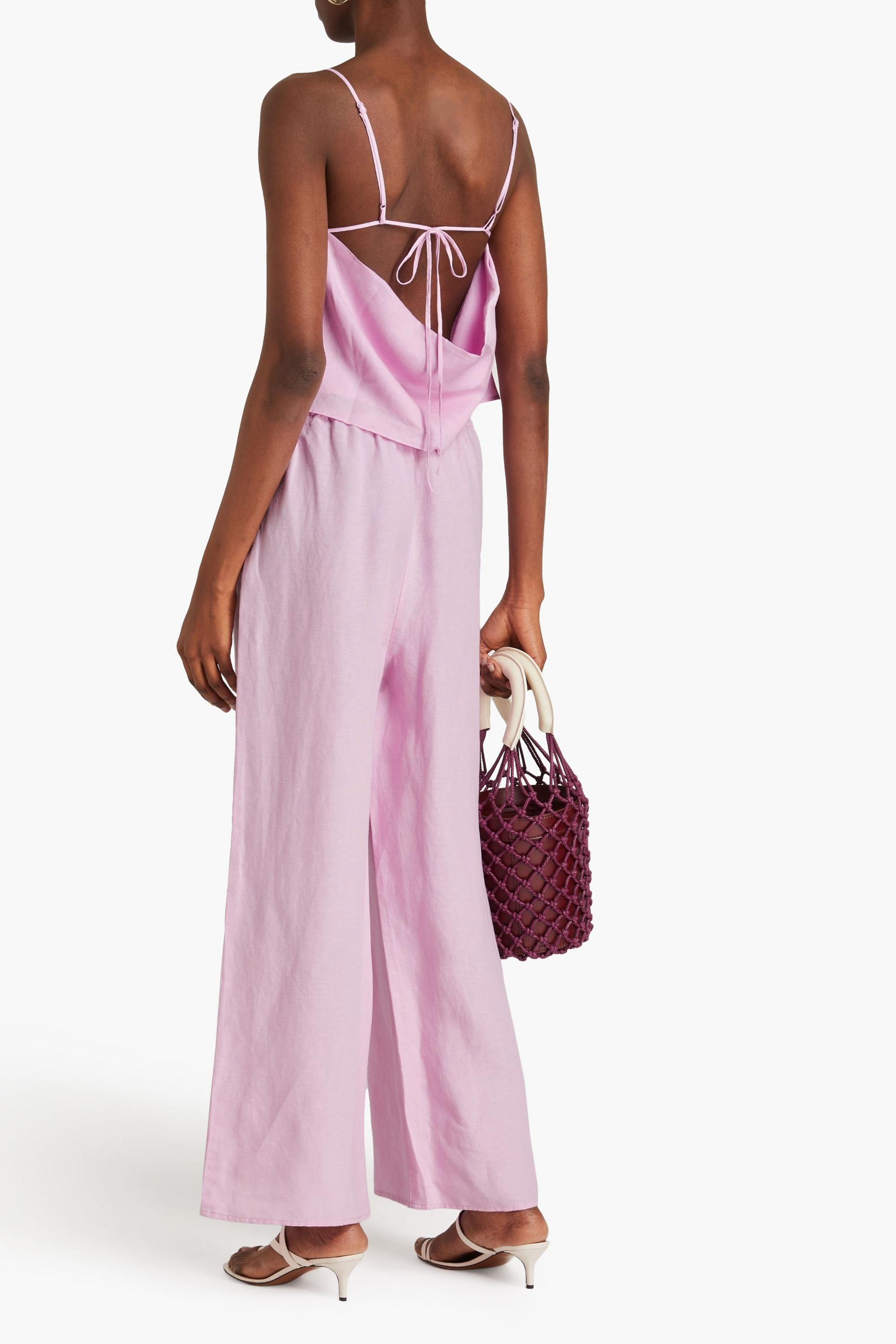 Onia Linen-blend wide-leg pants thumbnail