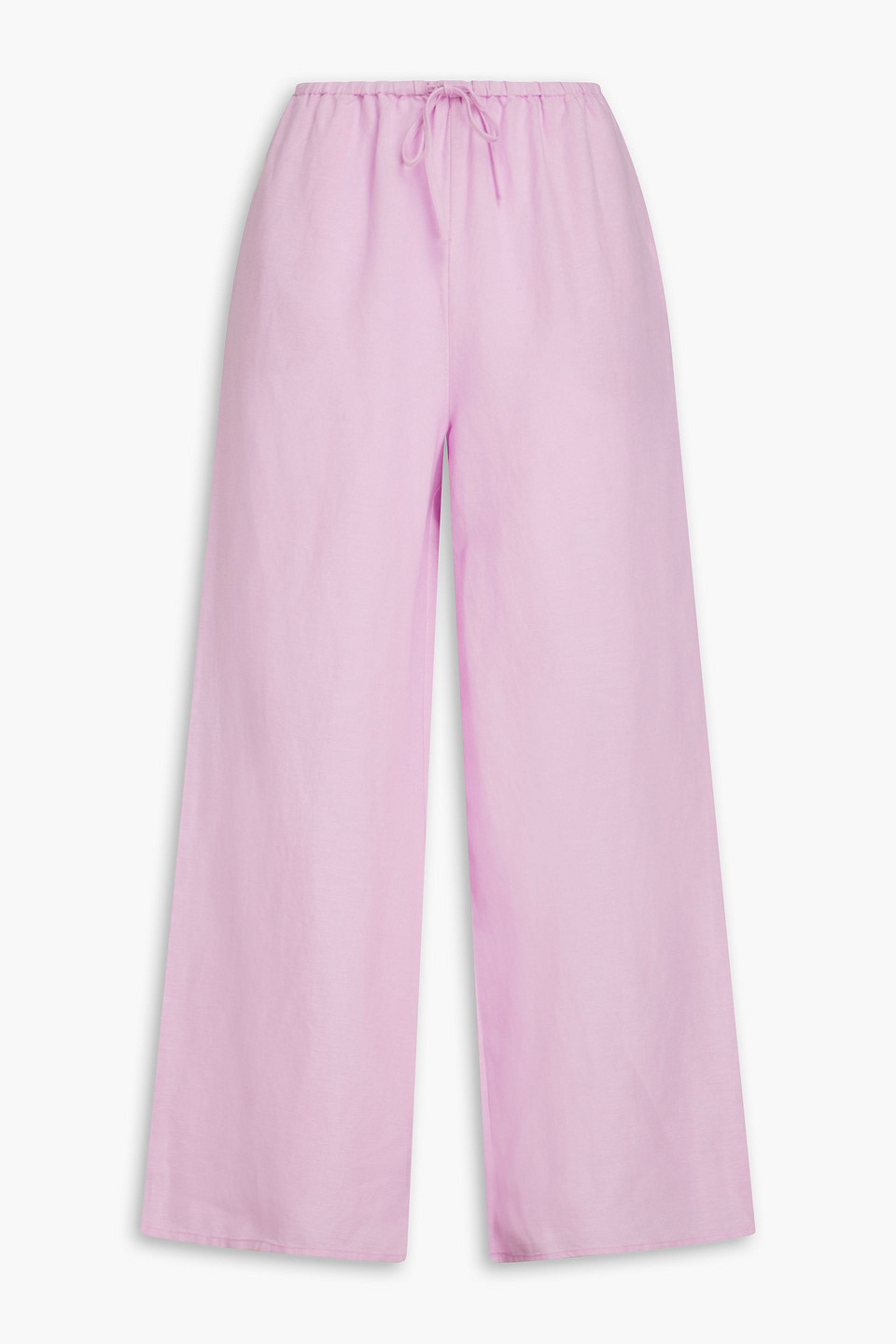 Onia Linen-blend Wide-leg Pants In Baby Pink