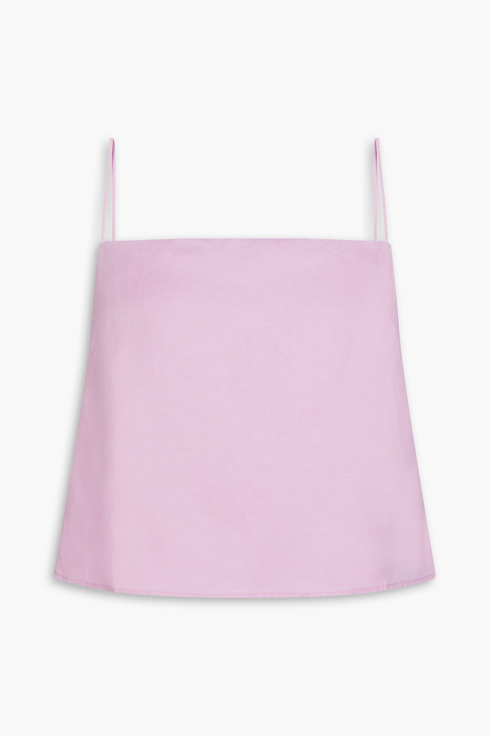 Shop Onia Cropped Linen And Lyocell-blend Top In Baby Pink