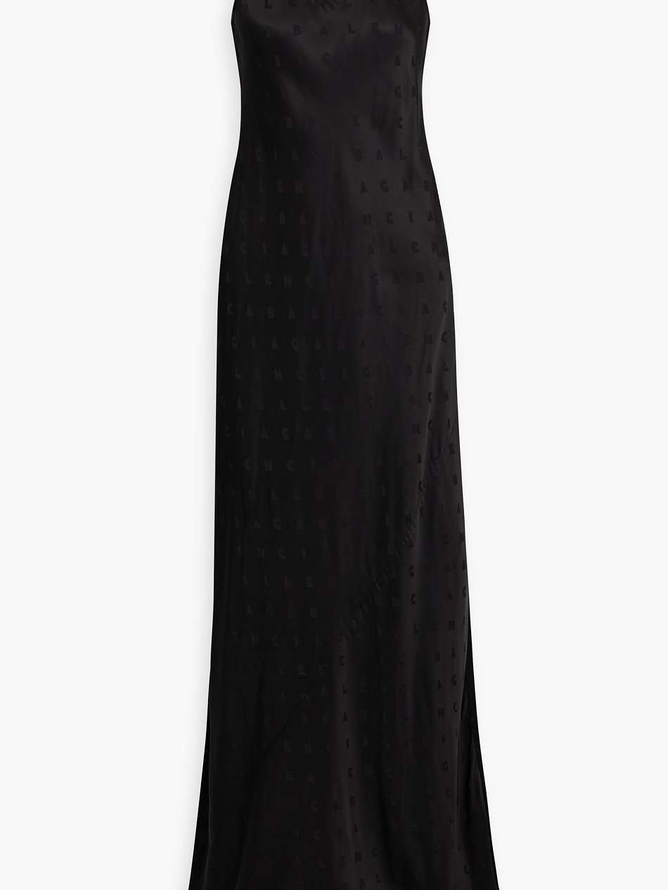 satin-jacquard gown