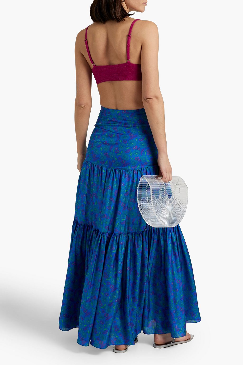 VERONICA BEARD Serence floral-print silk crepe de chine maxi skirt
